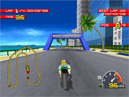 In game image of Moto Racer on the Sony Playstation.