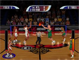 In game image of NBA Hoopz on the Sony Playstation.