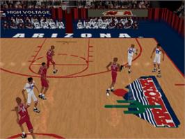 In game image of NCAA Basketball Final Four '97 on the Sony Playstation.