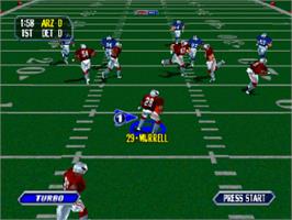 In game image of NFL Blitz on the Sony Playstation.