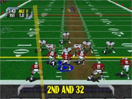In game image of NFL Blitz 2000 on the Sony Playstation.