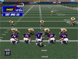 In game image of NFL GameDay '99 on the Sony Playstation.