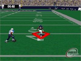 In game image of NFL GameDay 2001 on the Sony Playstation.