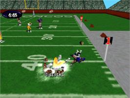 In game image of NFL Xtreme on the Sony Playstation.