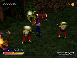 In game image of Ninja: Shadow of Darkness on the Sony Playstation.
