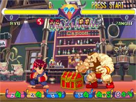 In game image of Pocket Fighter on the Sony Playstation.