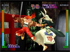 In game image of Psychic Force on the Sony Playstation.