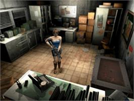 In game image of Resident Evil 3: Nemesis on the Sony Playstation.