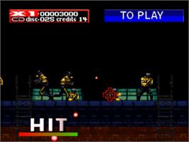 In game image of Revolution X on the Sony Playstation.