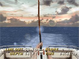 In game image of Saltwater Sportfishing on the Sony Playstation.