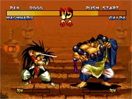 In game image of Samurai Shodown III: Blades of Blood on the Sony Playstation.