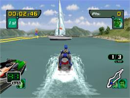 In game image of Sea-Doo Hydrocross on the Sony Playstation.