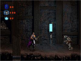 In game image of Skeleton Warriors on the Sony Playstation.