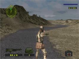 In game image of Spec Ops: Covert Assault on the Sony Playstation.