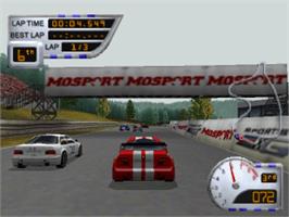 In game image of Sports Car GT on the Sony Playstation.