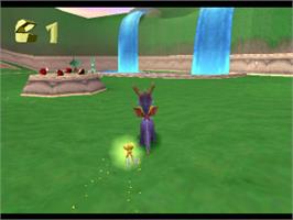 In game image of Spyro the Dragon on the Sony Playstation.