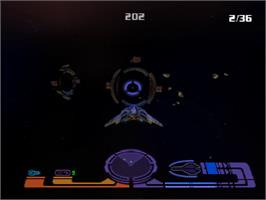 In game image of Star Trek: Invasion on the Sony Playstation.