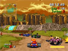 In game image of Street Racer on the Sony Playstation.