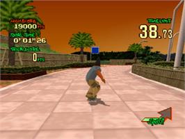 In game image of Street Sk8er on the Sony Playstation.