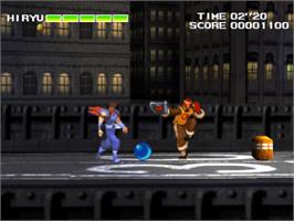 In game image of Strider 2 on the Sony Playstation.