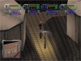 In game image of Syndicate Wars on the Sony Playstation.