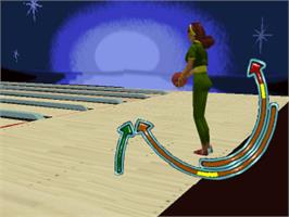 In game image of Ten Pin Alley on the Sony Playstation.