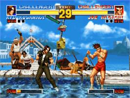 In game image of The King of Fighters '95 on the Sony Playstation.