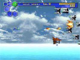 In game image of Thunder Force V: Perfect System on the Sony Playstation.