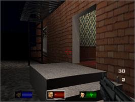 In game image of Tom Clancy's Rainbow Six: Rogue Spear on the Sony Playstation.