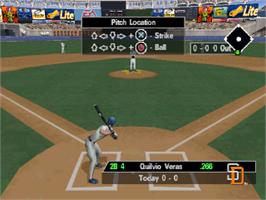 In game image of Triple Play 2000 on the Sony Playstation.