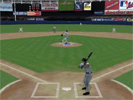 In game image of Triple Play Baseball on the Sony Playstation.