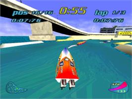 In game image of Turbo Prop Racing on the Sony Playstation.