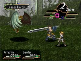 In game image of Valkyrie Profile on the Sony Playstation.