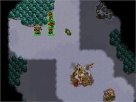In game image of Warcraft II: The Dark Saga on the Sony Playstation.