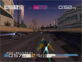 In game image of Wipeout 3 on the Sony Playstation.