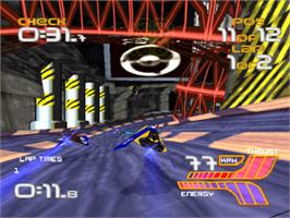 In game image of Wipeout XL on the Sony Playstation.