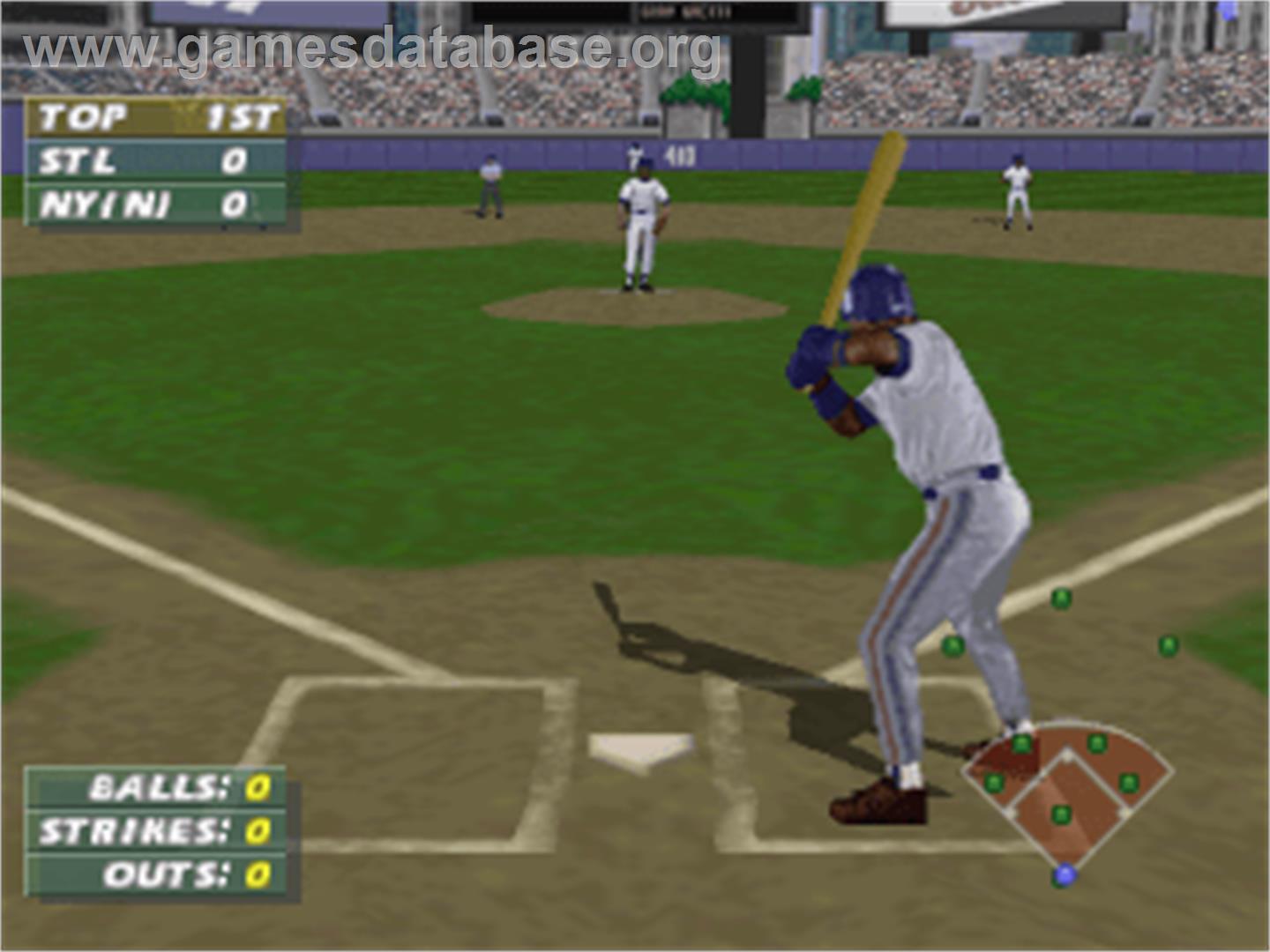 Frank Thomas Big Hurt Baseball - Sony Playstation - Artwork - In Game