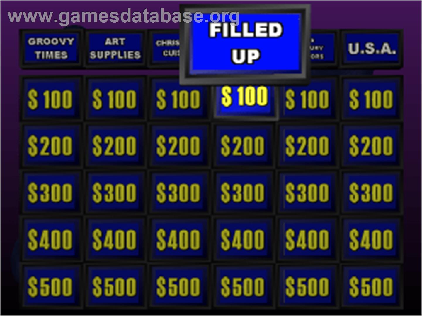 Jeopardy! - Sony Playstation - Artwork - In Game