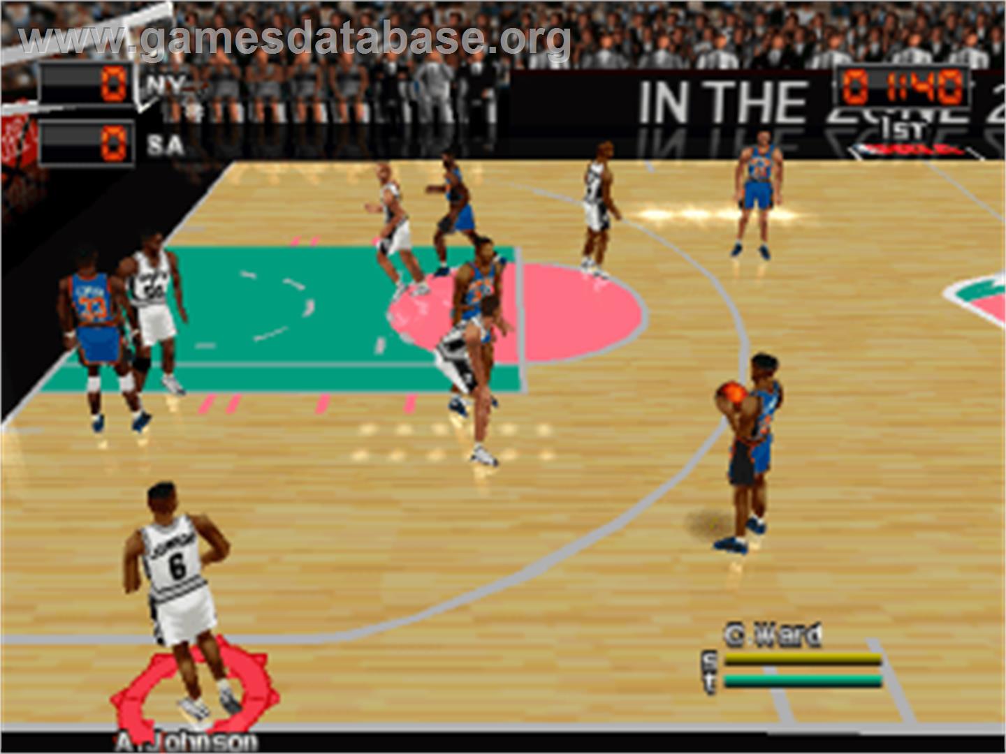 NBA in the Zone 2000 - Sony Playstation - Artwork - In Game
