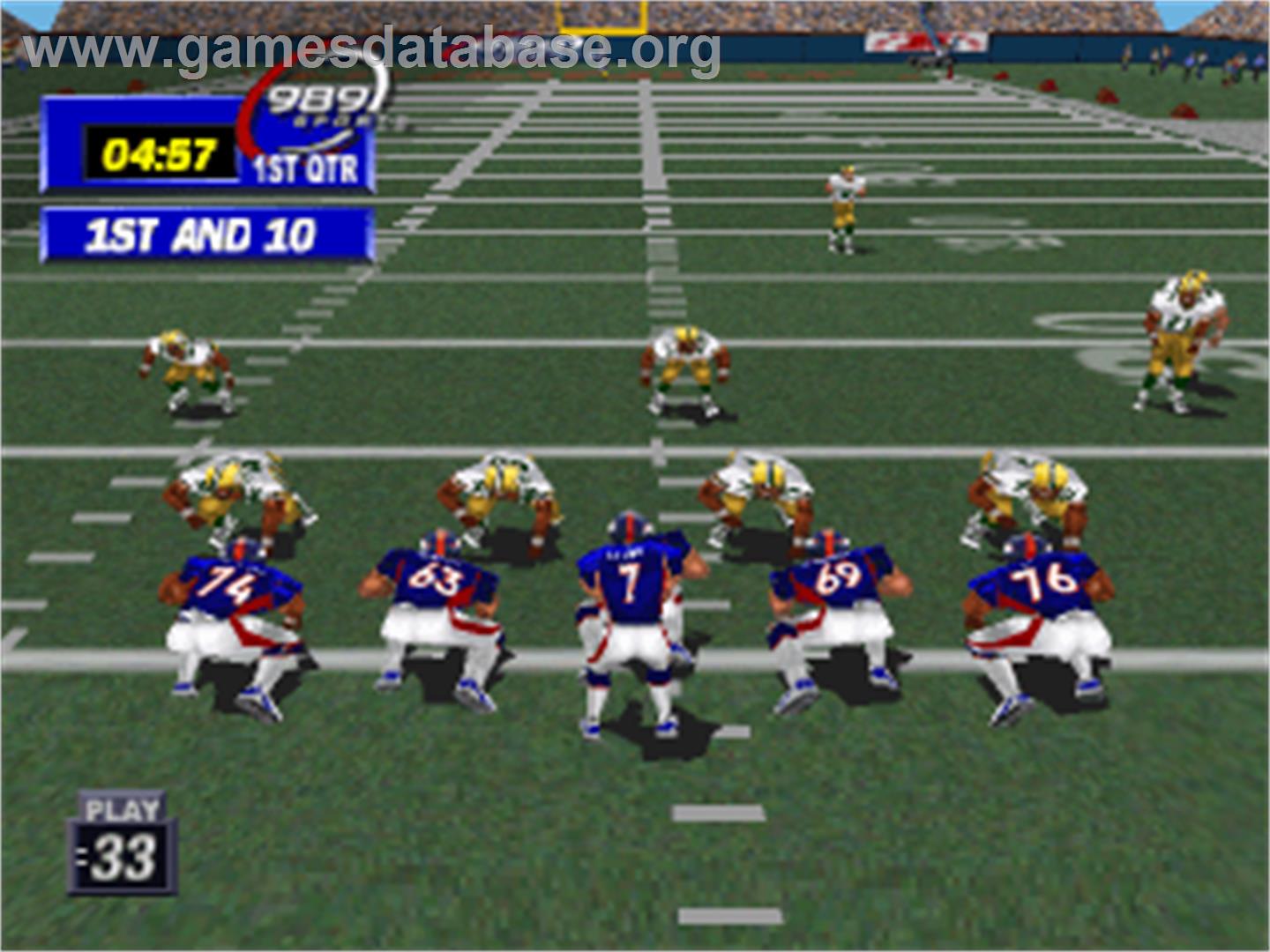 NFL GameDay '99 - Sony Playstation - Artwork - In Game