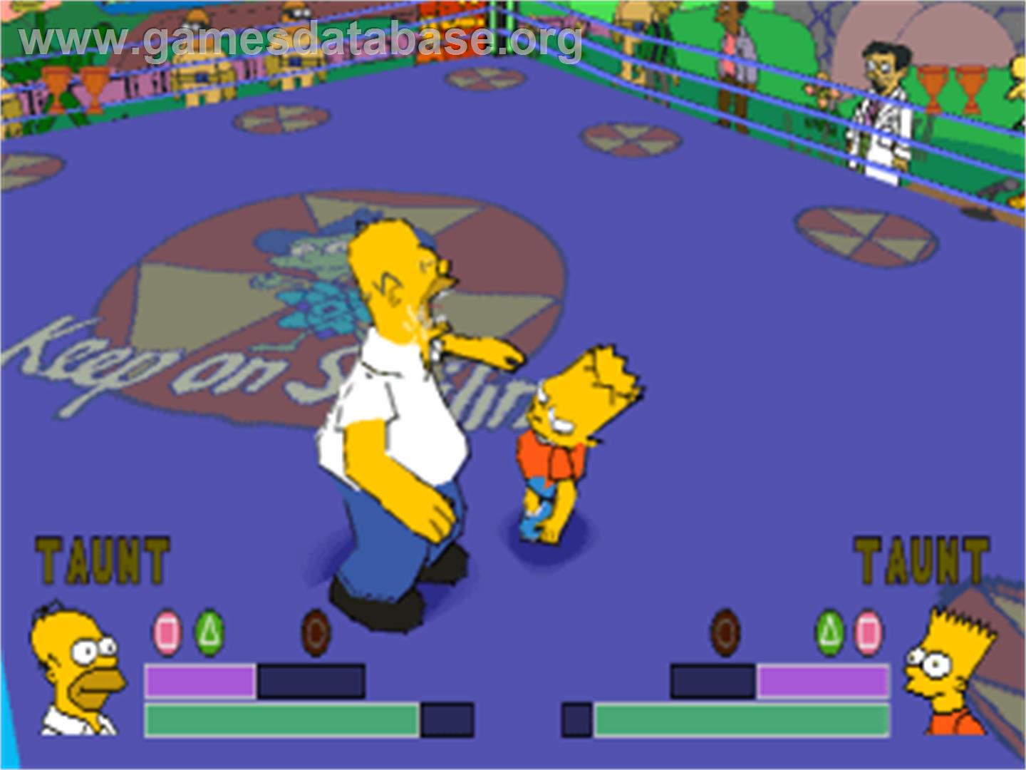 The Simpsons Wrestling - Sony Playstation - Artwork - In Game
