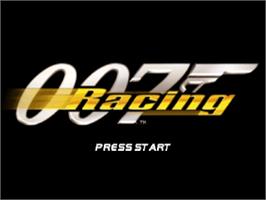Title screen of 007: Racing on the Sony Playstation.
