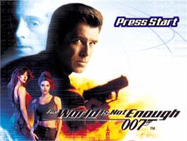 Title screen of 007: The World is Not Enough on the Sony Playstation.