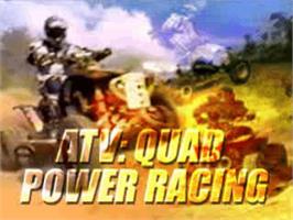 Title screen of ATV: Quad Power Racing on the Sony Playstation.