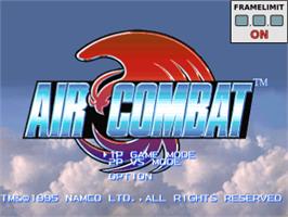 Title screen of Air Combat on the Sony Playstation.