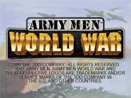 Title screen of Army Men: World War on the Sony Playstation.
