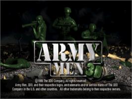 Title screen of Army Men 3D on the Sony Playstation.