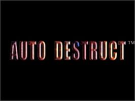 Title screen of Auto Destruct on the Sony Playstation.