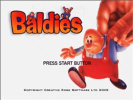 Title screen of Baldies on the Sony Playstation.