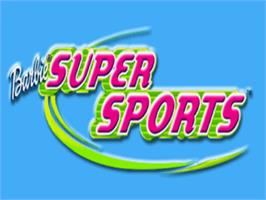 Title screen of Barbie: Super Sports on the Sony Playstation.